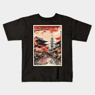 japan tokyo vintage travel tourism 9 Kids T-Shirt